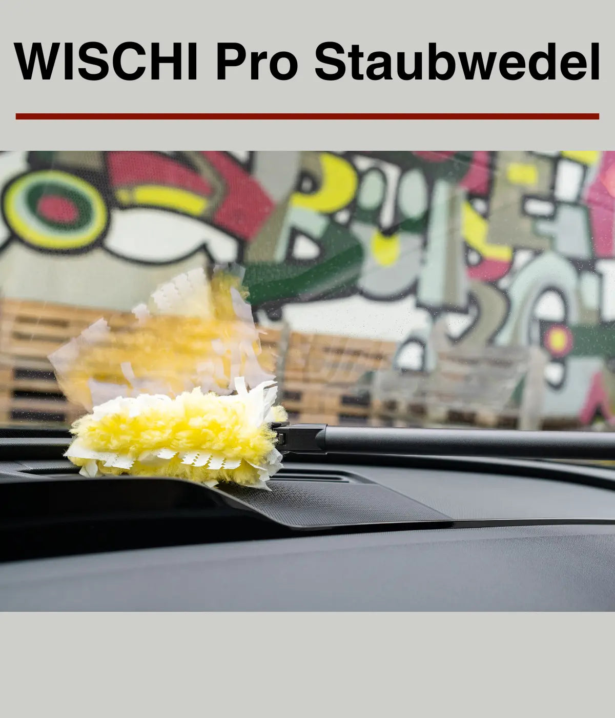 WISCHI Pro Staubwedelaufsatz für Innenraumreinigung am Auto.