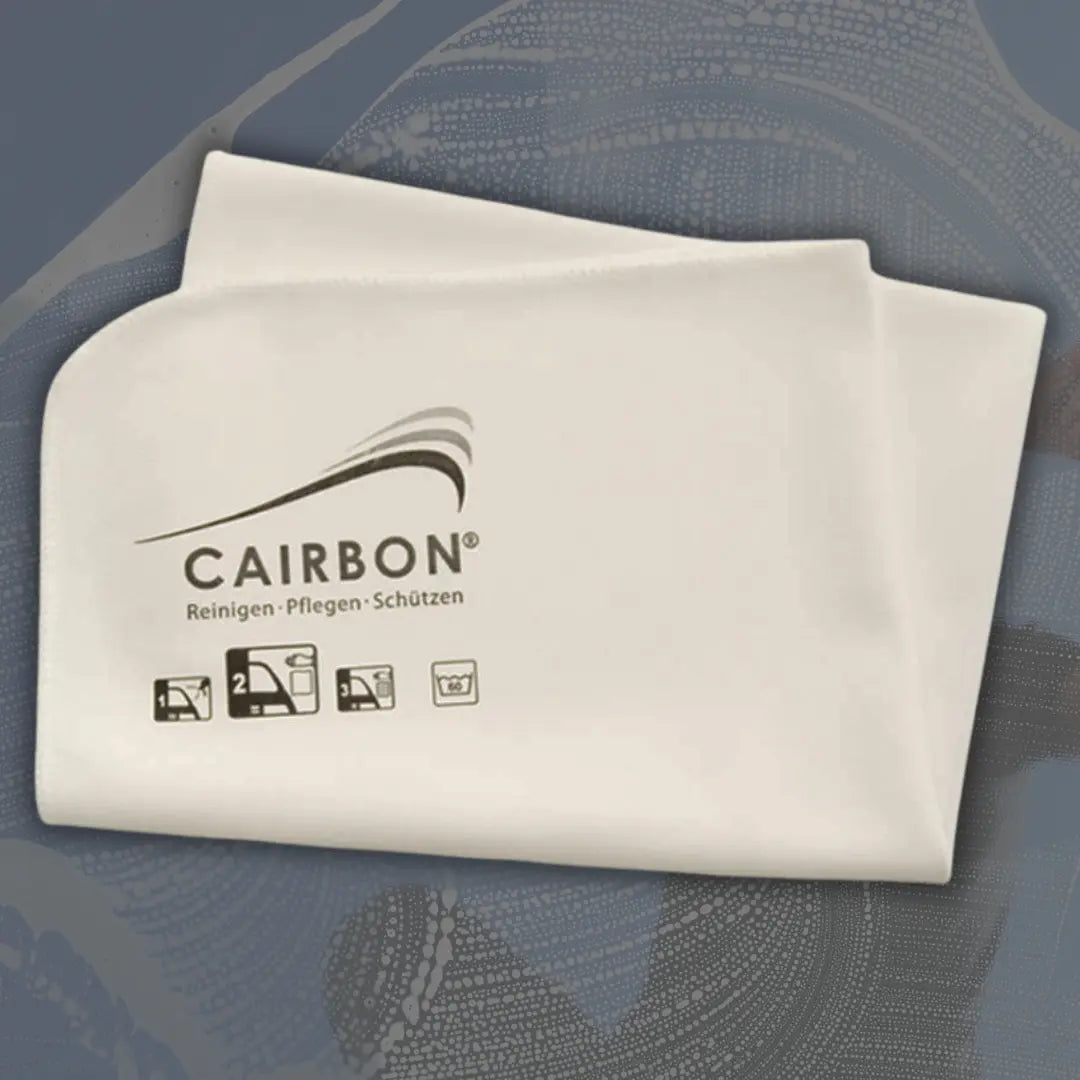 Hochwertiges Cairbon CB 89 Glastuch für makellose Auto-Scheiben und Spiegel.